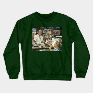 Vintage Science and Medicine, Pharmacist with a Customer at Pharmacy Crewneck Sweatshirt